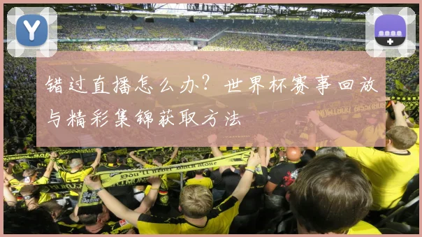 错过直播怎么办？世界杯赛事回放与精彩集锦获取方法